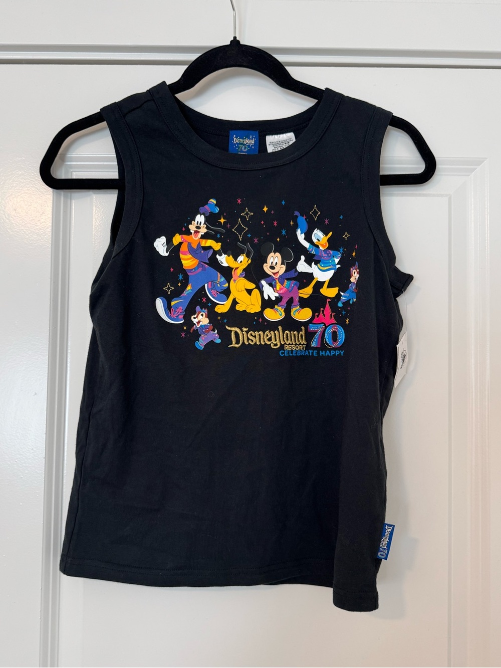 NWT Disney Kids' Black 70th Anniversary Mickey & Friends Tank Top